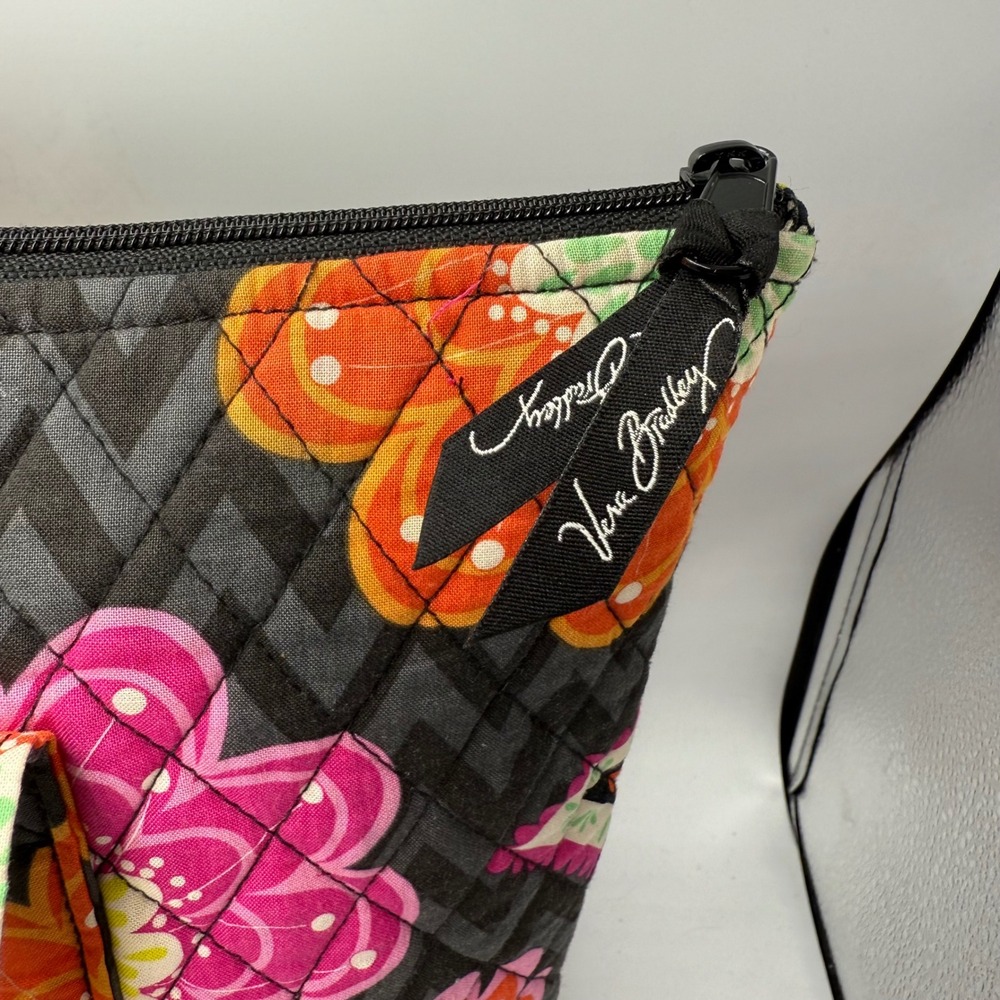 Vera Bradley Tote Bag Ziggy Zinnia Floral Quilted Front Pocket Carry On Travel - Picture 4 of 10